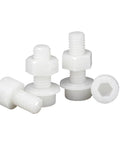 White Nylon Hex Socket Head Cap Screws And Nuts Kit With Washers Built To Last For Indoor Outdoor Use Insulated Cup Allen Bolts