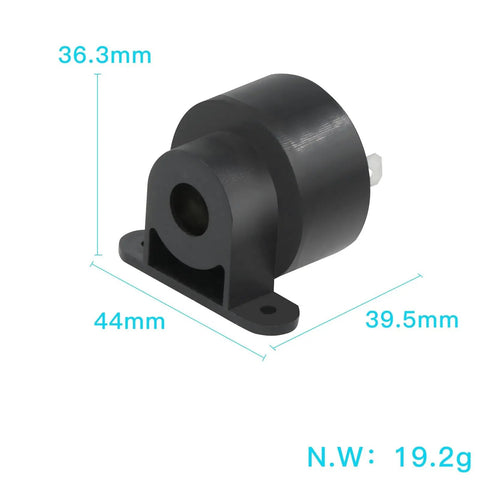 Five Pack Golf Cart Reversing Horn Siren Buzzer Kit 12V-48V Universal Fit For Most Golf Carts, shown with dimensions and weight