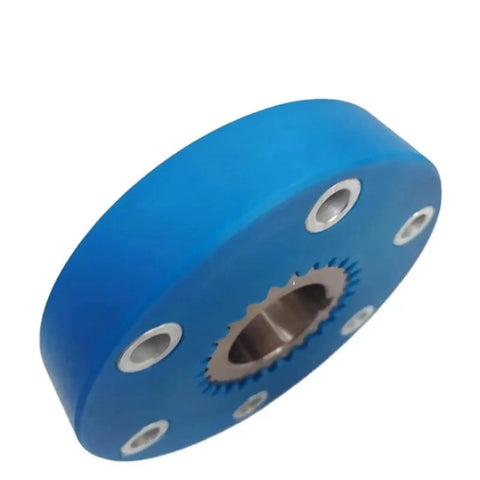 Heavy Duty Compressor Drive Pulley With Premium Sealed Bearings For Carrier X4 7500 And 6600 MT Trucks, blue plastic body.