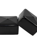 2 Inch Square Tube End Caps For Black Metal Tubing, Flexible Plastic Hole Plugs, Weatherproof Furniture Leg Inserts, duo view