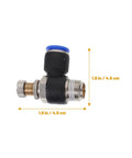 Super Easy 12 Piece Air Hose Adapter Fitting Kit With Abs And Copper Push To Connect Pneumatic Joints For Any Air Compressor Time Saving Install And Quick Release Couplers That Replace Old Broken Fittings Fast And Reliable. black air hose adapter fitting with 1.9 x 1.8 in dimensions
