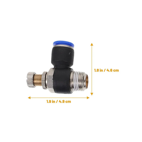 Super Easy 12 Piece Air Hose Adapter Fitting Kit With Abs And Copper Push To Connect Pneumatic Joints For Any Air Compressor Time Saving Install And Quick Release Couplers That Replace Old Broken Fittings Fast And Reliable. black air hose adapter fitting with 1.9 x 1.8 in dimensions