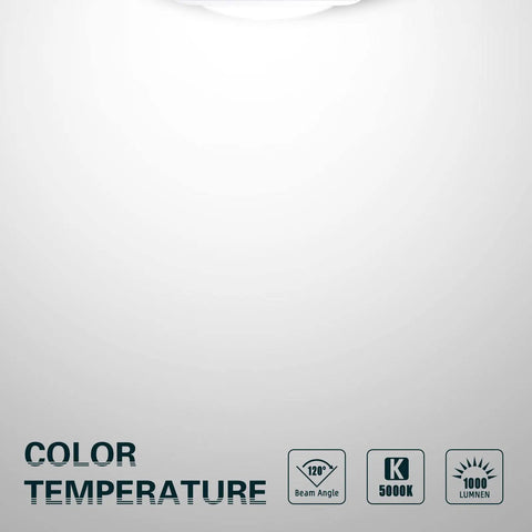 Color temperature details for Six Pack Dimmable LED Surface Mount Downlights 15W 1000 Lumens Low Profile Ceiling Light Fixture 5000K Daylight