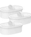Top Tier Water Filter Replacement For Waterdrop Pitcher And Dispenser Systems PF-01A, three white cartridges with handles