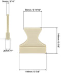 Diagram of Heavy Duty Tapping Block Set For Laminate And Hardwood Flooring Installation 2 Pack showing dimensions