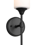 Hardwired Satin Brass Wall Sconce With Cylinder Glass Shade For Bathroom Vanity Classic Transitional Fixture