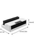 Dimensions of 24 Pin ATX Power 90 Degree Bend Adapter For Desktop Motherboards White FR4 Board Cable Organizer shown