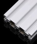 Premium Slick 3090 Aluminum Extrusion Profile 4 Pack 43.31 Inch Anodized Silver Rails close-up view showcasing the sleek design.