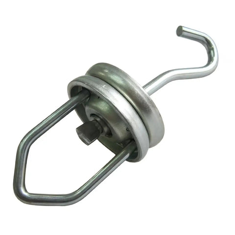Beefy Heavy Duty Powder Coating Swivel Hooks Set With 360 Degree Ball Bearing Spinner And V And U Hooks, 250 LB Capacity, Steel Hangers For Painting Powder Coating And Spray Booths, 4 Pack, V hook