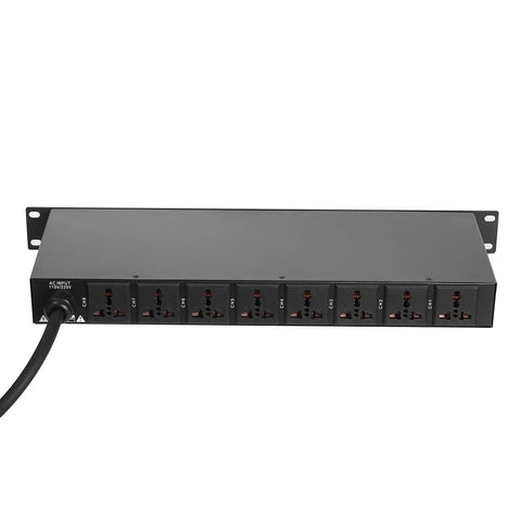 Hella Reliable 10 Outlet Power Sequencer Conditioner With 2000 Watt Surge Protection For Pro Audio Studios And Home Theater digital voltmeter, 10 outlet power box.