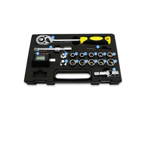 Mini Digital Torque Meter Gauge 1-13.5 In Lbf Inch Pounds Hand Wrench Tester For Bike And Auto Car Repair With Backlit Display And Adjustable Units For Precise Mechanical Work