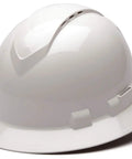 Ridgeline Full Brim Hard Hat With 4 Point Ratchet Fit Ultra Lightweight ABS Safety Helmet Ventilated White Construction Gear