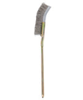Ergonomic Bonsai Brush With Curved Or Straight Head Pipe Bend Pro Grade Rustproof Steel Garden Tool For All Skill Levels Non Toxic Finish Easy Grip Handle Essential Cleaning And Shaping Tool For Bonsai Enthusiasts And Beginners, curved steel brush