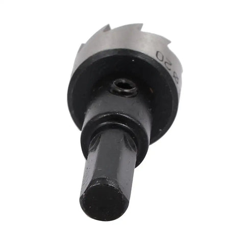 20mm Hole Saw Kit With 67mm Length HSS Cutters includes a close-up of a single metal hole saw with hex shank for wood and metal cutting.