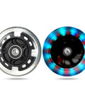 Lit Up 80mm Inline Skate Wheels With Abec9 Bearings 2 Pack Replacement For Inline Skates And Kick Scooters Black Glow Wheels