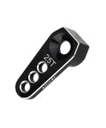 TRX4M Servo Horn 25T 6mm Gear Aluminum Servo Arm For High Torque Micro Servos One Eighteen RC Crawler Drop In Upgrade CNC Machined 6061T6 Aluminum Fits Stock Servo And TRX4M Models, black