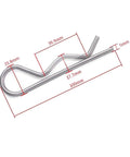 R Shaped Spring Cotter Pins Kit 5 Pack M5x100mm Stainless Steel 304 Hairpin Clips For Hitch Pin Lock System Anti Rust Reusable