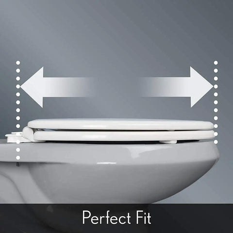 Elongated Toilet Seat With Inserts For Comfy Ultimate Comfort And Pressure Relief, Quiet Close With No Slam, side view