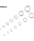Go To Pro Grade 260 Piece Stainless Steel Spring Lock Washers Kit With Anti Rust Gaskets and Retaining Rings in multiple sizes