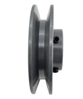 Top Tier Cast Iron V Belt Pulley With 7/8 Inch Bore And 3.95 Inch OD single groove side view for high torque applications