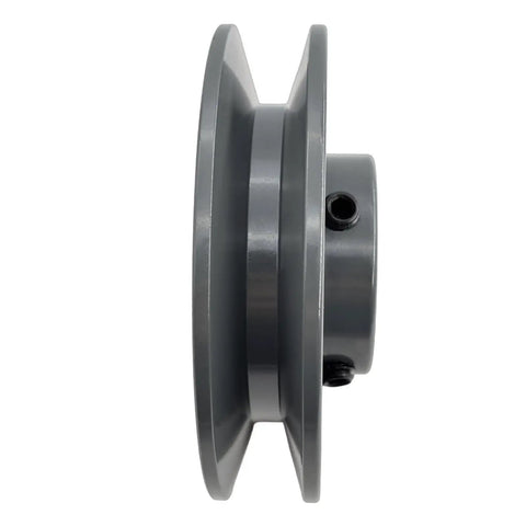 Top Tier Cast Iron V Belt Pulley With 7/8 Inch Bore And 3.95 Inch OD single groove side view for high torque applications