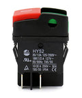 Push Button On Off Start Stop Switch For Mechanical Equipment And Marine Use, 4 Pins, Black Rocker Style, Safe Auto Reset