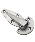Real Deal 304 Stainless Steel Large Mechanical Equipment Hinge With Thickened Casting For Heavy Duty Industrial Doors, close-up view.