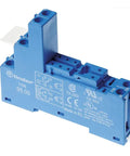 Relay Socket With Cage Clamp Terminals For Panel Or DIN Rail Mount, 8 Pin, 5 mm Pitch, 10 A, 250 V, Blue, Compatible With 40.51-40.52 And 40.61 Series