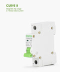 Side view of the 12V To 110V DC Miniature Circuit Breaker 60 Amp One Pole Battery Protector for Solar Panel Systems and RVs B60.