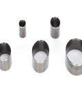 5 Piece Leather Punch Die Set Hollow Oval Cutter Pro Grade Leather Craft DIY Tool Durable High Carbon Steel Hand Made Mold For Precise Hole Punching Belt Wallet Bag Projects