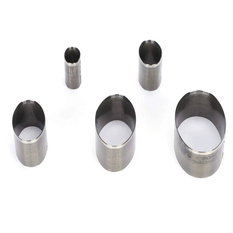 5 Piece Leather Punch Die Set Hollow Oval Cutter Pro Grade Leather Craft DIY Tool Durable High Carbon Steel Hand Made Mold For Precise Hole Punching Belt Wallet Bag Projects