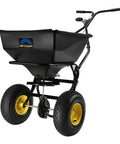 Spyker Ergo-Pro Walk Behind Broadcast Spreader 80-Lb Capacity Model SPY80-1P with Easy Flow Control, heavy-duty steel frame