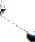 Heavy Duty 304 Stainless Steel Balanced Float Ball Valve For Tank Mounts Built To Last One And A Half Inch 100 Psi High Pressure Piston Balance Adjustable Water Level Ideal For Pipeline Flow Control Magnetic Level Switch And Liquid Level Measurement, shown with float arm