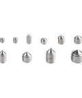 Assorted 304 Stainless Steel Hex Socket Grub Screws DIN 914 Cone Point For M3 M5 M6 M8 Set Screws Fastening Kit