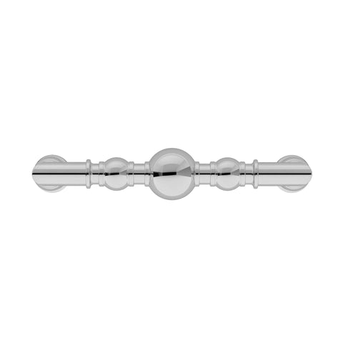Firenze Collection Chrome Traditional Round Cabinet And Drawer Pull Handle For Kitchen And Bath 3 3/4 Inch Center To Center