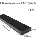 Durable HDPE Tapping Block For Machining And DIY Projects 1 Inch By 3 Inch By 16 Inch Black Garage Ready Workbench Favorite Built To Last In The Shop Corrosion Resistant For Acid Alkali Salt Solutions. Black HDPE block 1 x 3 x 16 in shown with dimensions