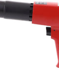 Heavy Duty Air Hammer For Construction And Welding, Pistol Grip Pneumatic Tool With 2300 BPM, red casing, side view.