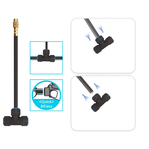 Drip Irrigation Kit With Timer And Quick Connect, T-joint connectors and tubing assembly, for automatic watering system