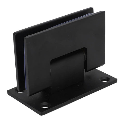 Heavy Duty 90 Degree Glass Shower Door Hinges Set In Stainless Steel For Frameless Doors Includes Mounting Hardware No Fuss Easy Install For 8 To 12mm Glass Replacement Parts You Can Trust. black 90-degree glass shower door hinge set with mounting holes