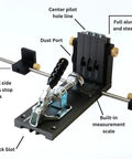 Pro Aluminum Pocket Hole Jig Kit For Precise Woodworking And Quick Joints M2 Bundle, includes features and components labeled.