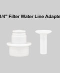 1/4 inch filter water line adapter component of 1-1/2 Inch Kitchen Sink Drain Adapter with Four Way Branch and both male and female threads
