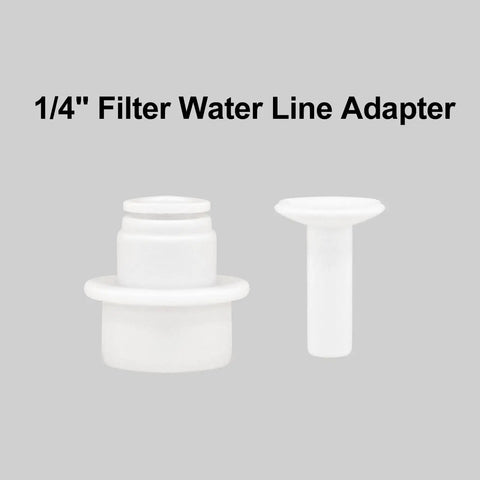 1/4 inch filter water line adapter component of 1-1/2 Inch Kitchen Sink Drain Adapter with Four Way Branch and both male and female threads