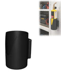 Solid Magnetic Welding Torch Holder That Clamps Securely To Any Metal Surface For Super Easy Bernzomatic MAP-Pro Access And Safe Storage With High Power Industrial Magnets, black holder design.