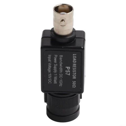 50 Ohm BNC Male to Female Adapter With 1 Watt Dummy Load Resistor, DC to 1 GHz RF Signal Testing Accessory, black rectangular design