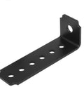 Heavy Duty 14 Gauge Three And A Quarter Inch Corner Braces For Wood 90 Degree L Shaped Mounting Brackets Black close-up view