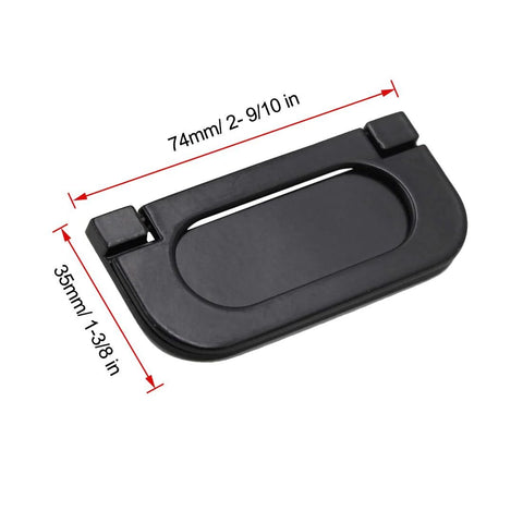 2 Pack Modern Flush Ring Pull Door Handles 2.5 Inch Hole Spacing Flush Mount Recessed Zinc Alloy Ring Pull Handles for Cabinets Kitchen