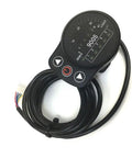 Upgrade Your E-ride With The Kt 900s Led Display Meter Showcasing Crisp Data, Smart Auto Power Off For Battery Care, And Precise Voltage Monitoring For 24V To 48V Bikes Keeping You Locked On The Road. black KT 900S LED e-bike display meter with wired connector