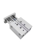 Heavy Duty DFM Series Pneumatic Air Cylinder Component For Industrial Air Tools With Compact Design And Reliable Performance For Smooth Operation In Workshop Settings Like A Boss, showcasing a silver, compact design with dual rods.