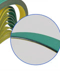 Timing Belt For Conveyors Yellow Green Wear Resistant Transmission Belt Antistatic Quiet Operation Durable Built Tough Flexible Long Lasting Drive Belt For Industrial Machinery And Conveyor Systems, 650x25x2 mm close-up