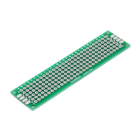 Double Sided PCB Prototype Boards Set Of Ten For DIY Soldering Two By Eight Centimeter FR4 Tin Plated Printed Circuit Boards